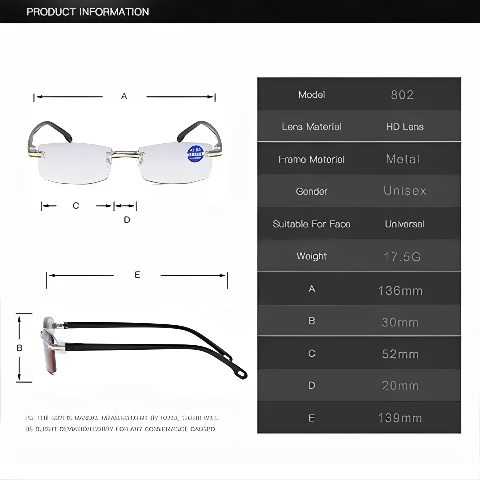 Clarkod Sapphire Anti-Blue Light Reading Glasses - High Hardness Lenses for Seniors